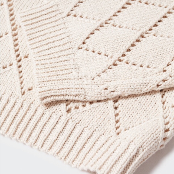 ✨LIKE NEW✨ Mango Aleta Cotton cropped openwork sweater - Picture 7 of 15